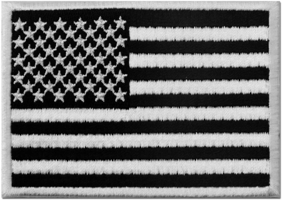 Ο τακτικός κεντημένος αμερικανική σημαία ΑΜΕΡΙΚΑΝΙΚΟΣ Ηνωμένες Πολιτείες της Αμερικής στρατιωτικός σίδηρος μπαλωμάτων ράβει επάνω στο έμβλημα - λευκό &amp; ο Μαύρος