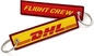 Προσαρμοσμένο λογότυπο Σχεδιασμός DHL Flight Crew Πλεκτό μπρελόκ με κεντημένο μπρελόκ