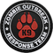 Zombie Outbreak Response Team Kitty Custom Rubber Patch PVC 90mm Diameter Velcro Backing