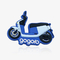 Εξατομικευμένος Gogoro μοτοσικλετών μαγνήτης ψυγείων PVC μπαλωμάτων συνήθειας λαστιχένιος