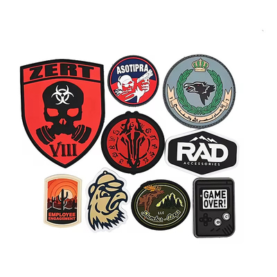 Προσαρμοσμένο Eco Friendly Morale PVC Patch για τσάντες ρούχων και καπέλα
