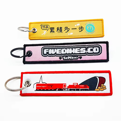Υφαντικό Custom Blank Motorcycle Embroidery Keychain Embroidered Anime Key Jet Tag για αυτοκίνητο και μοτοσυκλέτα