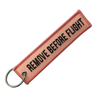 Δημιουργικό ανθεκτικό Custom Logo Keychain Διπλό πλευρικό υφασμένο σήμα κεντημένο Keychain