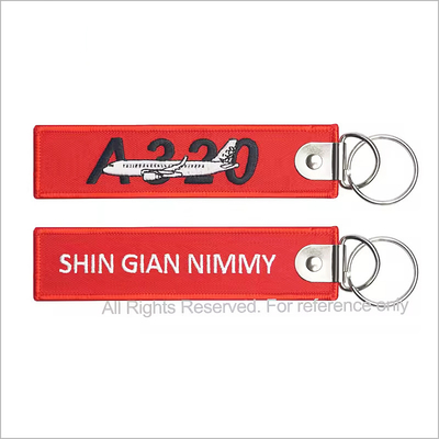 Υλικό και κεντήματα Twill Pilot Key Tag Keyword Ψηφιακές τιμολογίες