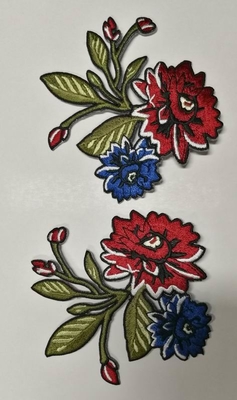 2 Twill μπαλωμάτων κεντητικής ηλίανθων PC Floral σίδηρος κεντητικής βαμβακιού στα μπαλώματα