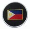 Μπάλωμα 9 κεντητικής συνόρων Merrow σημαιών των Φιλιππινών χρώματα