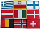 Κεντημένη εκτύπωση όφσετ μπαλωμάτων εθνικών σημαιών συνήθεια PMS βιώσιμη