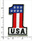 Κεντημένος σίδηρος στα μπαλώματα αριθμός ΕΝΑ λογότυπο ΑΜΕΡΙΚΑΝΙΚΩΝ σημαιών