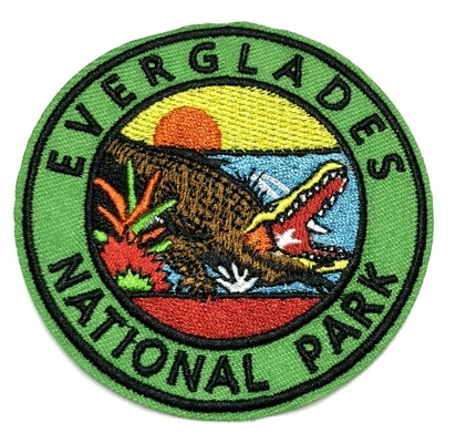 Εθνικός σίδηρος πάρκων Everglades στα κεντημένα Twill Appliques υφάσματα Washable