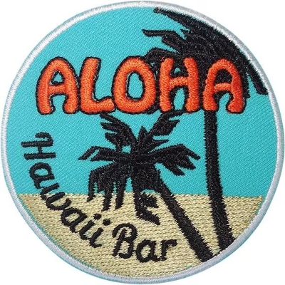 Ο σίδηρος φραγμών της Χαβάης ράβει στους φοίνικες ενδυμάτων μπαλωμάτων το της Χαβάης κεντημένο παραλία διακριτικό