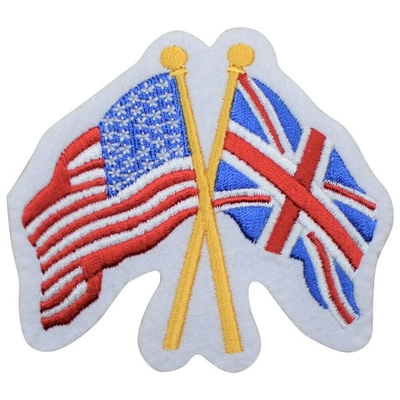 Ράψτε στο μπάλωμα ΗΠΑ της Μεγάλης Βρετανίας Applique και ενωμένο το ΜΒ βρετανικό διακριτικό 3,25»