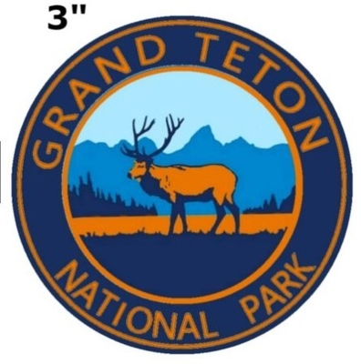 Ο μεγάλος σίδηρος μπαλωμάτων Teton εθνικός κεντημένος πάρκο/ράβει στην υποστήριξη