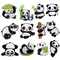 Χαριτωμένος σίδηρος της Panda 7C κινούμενων σχεδίων στο μπάλωμα κεντητικής για τον ιματισμό σακακιών