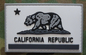 Γάντζος στρατιωτικό λαστιχένια τακτικά μπαλώματα Δημοκρατίας Καλιφόρνια μπάλωμα PVC μαύρο άσπρο 2x3»