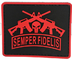 Η συνήθεια φορμάρισε το μαλακό USMC Semper Fidelis μπαλωμάτων PVC κόκκινο Στρατεύματος Πεζοναυτών για το ένδυμα